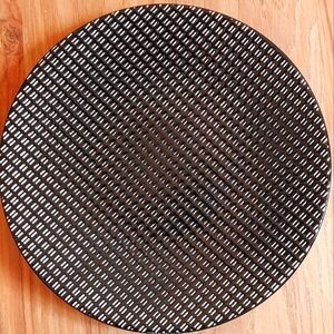 Pier 1 Black White Check Embossed Stoneware Lunch Salad Plate Textured 8 Inches
